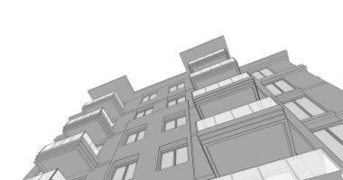 soyut mimari duvar kağıdı tasarımı, dijital konsept arkaplan