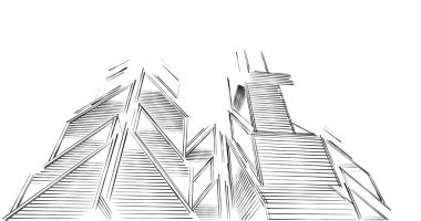 soyut mimari duvar kağıdı tasarımı, dijital konsept arkaplan