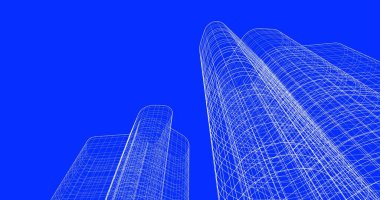 soyut mimari duvar kağıdı tasarımı, dijital konsept arkaplan