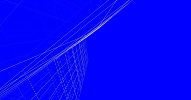 Mimari sanat konseptinde soyut çizgiler, minimum geometrik şekiller. 