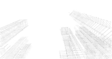 soyut mimari duvar kağıdı tasarımı, dijital konsept arkaplan