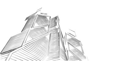 soyut mimari duvar kağıdı tasarımı, dijital konsept arkaplan