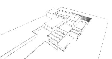 soyut mimari duvar kağıdı tasarımı, dijital konsept arkaplan