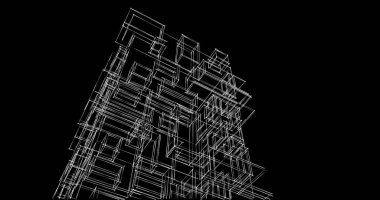 soyut mimari duvar kağıdı tasarımı, dijital konsept arkaplan