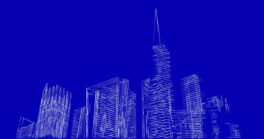 soyut mimari duvar kağıdı tasarımı, dijital konsept arkaplan
