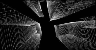 soyut mimari duvar kağıdı tasarımı, dijital konsept arkaplan