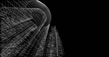 soyut mimari duvar kağıdı tasarımı, dijital konsept arkaplan