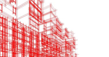 soyut mimari duvar kağıdı tasarımı, dijital konsept arkaplan
