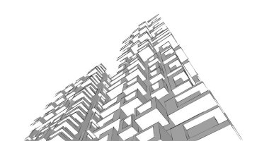 soyut mimari duvar kağıdı tasarımı, dijital konsept arkaplan