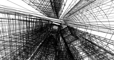 soyut mimari duvar kağıdı tasarımı, dijital konsept arkaplan