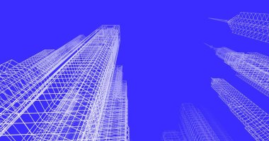 soyut mimari duvar kağıdı tasarımı, dijital konsept arkaplan