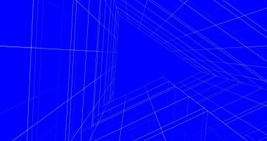 Mimari sanat konseptinde soyut çizgiler, minimum geometrik şekiller. 