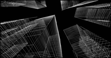 soyut mimari duvar kağıdı tasarımı, dijital konsept arkaplan