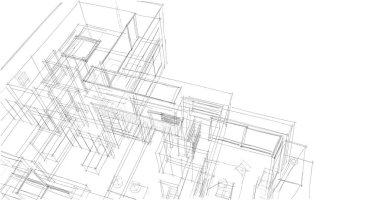 soyut mimari duvar kağıdı tasarımı, dijital konsept arkaplan