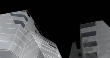 soyut mimari duvar kağıdı tasarımı, dijital konsept arkaplan