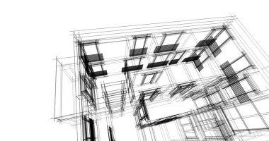 soyut mimari duvar kağıdı tasarımı, dijital konsept arkaplan