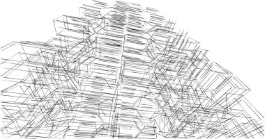 soyut mimari duvar kağıdı tasarımı, dijital konsept arkaplan