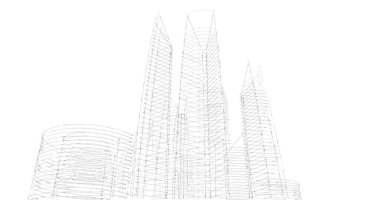 soyut mimari duvar kağıdı tasarımı, dijital konsept arkaplan