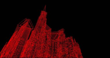 Mimari sanat konseptinde soyut çizgiler, minimum geometrik şekiller. 