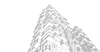 soyut mimari duvar kağıdı tasarımı, dijital konsept arkaplan