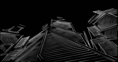 soyut mimari duvar kağıdı tasarımı, dijital konsept arkaplan