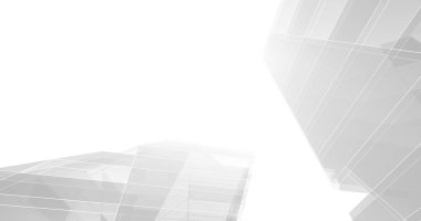 Mimari sanat konseptinde soyut çizgiler, minimum geometrik şekiller. 