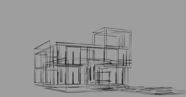 soyut mimari duvar kağıdı tasarımı, dijital konsept arkaplan