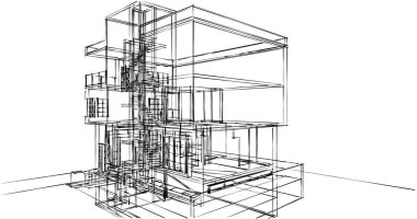 soyut mimari duvar kağıdı tasarımı, dijital konsept arkaplan