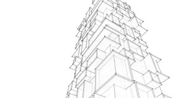 soyut mimari duvar kağıdı tasarımı, dijital konsept arkaplan