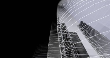 soyut mimari duvar kağıdı tasarımı, dijital konsept arkaplan