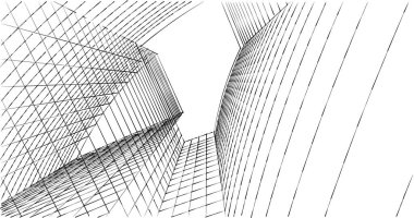 soyut mimari duvar kağıdı tasarımı, dijital konsept arkaplan