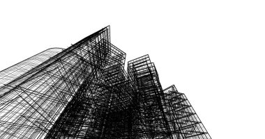 soyut mimari duvar kağıdı tasarımı, dijital konsept arkaplan