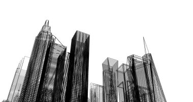 soyut mimari duvar kağıdı tasarımı, dijital konsept arkaplan