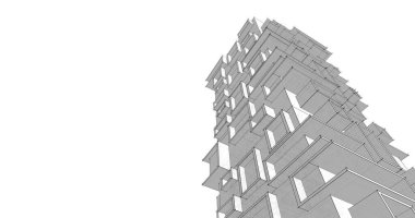 soyut mimari duvar kağıdı tasarımı, dijital konsept arkaplan