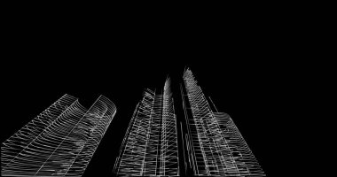 soyut mimari duvar kağıdı tasarımı, dijital konsept arkaplan