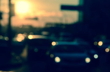 Bulanık şehir. Renkli soyut arkaplan