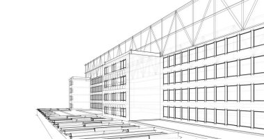 soyut mimari duvar kağıdı tasarımı, dijital konsept arkaplan