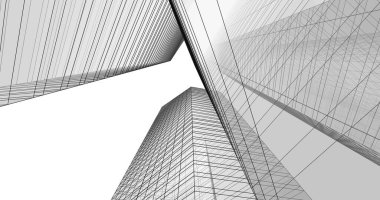 soyut mimari duvar kağıdı tasarımı, dijital konsept arkaplan