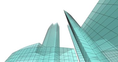 soyut mimari duvar kağıdı tasarımı, dijital konsept arkaplan