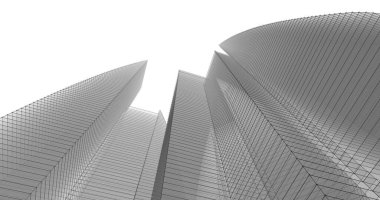 soyut mimari duvar kağıdı tasarımı, dijital konsept arkaplan