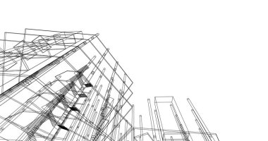 soyut mimari duvar kağıdı tasarımı, dijital konsept arkaplan