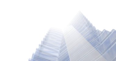 Mimari sanat konseptinde soyut çizgiler, minimum geometrik şekiller. 