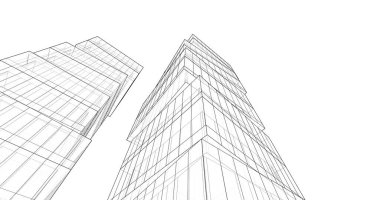 soyut mimari duvar kağıdı tasarımı, dijital konsept arkaplan