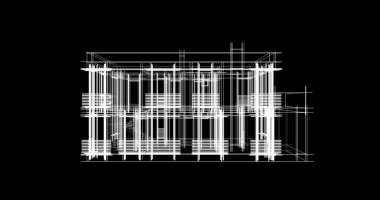 soyut mimari duvar kağıdı tasarımı, dijital konsept arkaplan