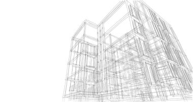 soyut mimari duvar kağıdı tasarımı, dijital konsept arkaplan