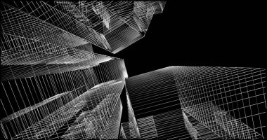 soyut mimari duvar kağıdı tasarımı, dijital konsept arkaplan