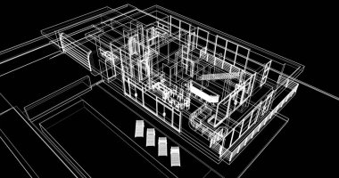 soyut mimari duvar kağıdı tasarımı, dijital konsept arkaplan
