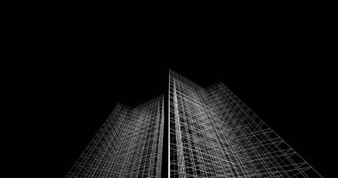 soyut mimari duvar kağıdı tasarımı, dijital konsept arkaplan