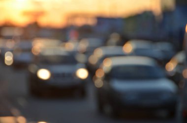 Bulanık şehir manzarası, soyut arkaplan 