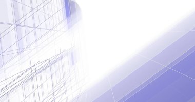 Mimari sanat konseptinde soyut çizgiler, minimum geometrik şekiller. 